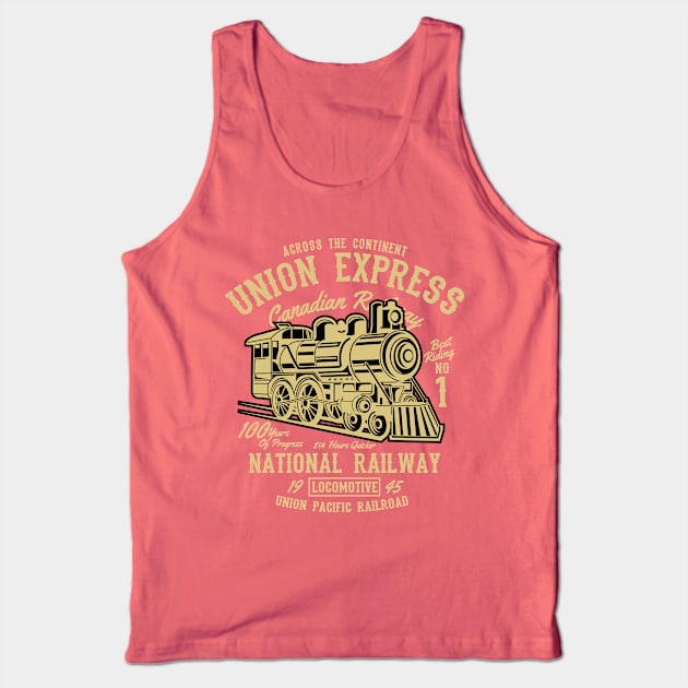 Union Express Train Tank Top by lionkingdesign